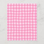 Wellige rosa Sommer-Gingham-Kühn 21. Geburtstag Flyer (Hinten)