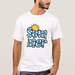 Wellige Sommer-Typografie tropisch  T-Shirt