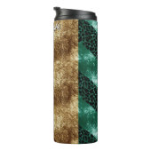 Wellige Tierdruck-Texturdesign Thermosbecher (Nach rechts gedreht)