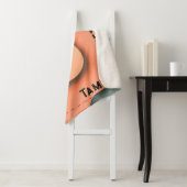 Welliges 3D-Retro-Einzelname mit Ecktext Sherpadecke (Beispiel)