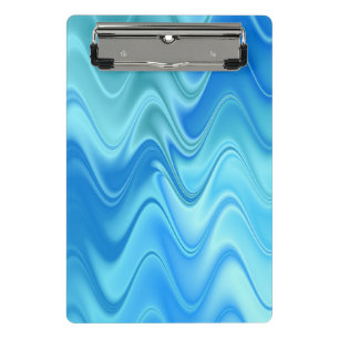 Welliges Blaues Abstract Mini Klemmbrett