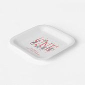 Welliges Kid's Winter 1. Geburtstag Party Pappteller (Gewinkelt)