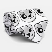 Welliges Linux Logo weiß Krawatte (Gerollt)