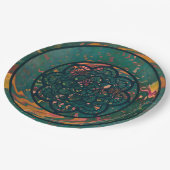 Welliges Mandala-Papierplate Pappteller (Schrägansicht)