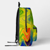 Welliges mehrfarbiges Abstrakt Bedruckter Rucksack (Links)