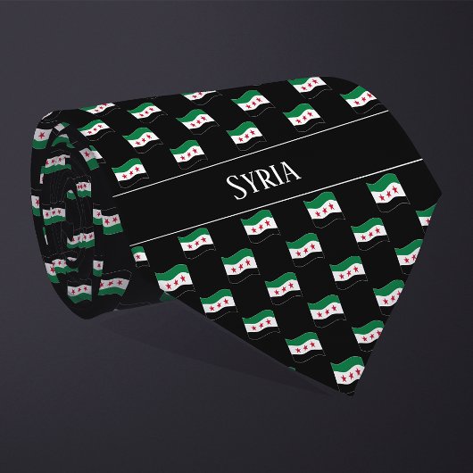 Welliges Syrien-Flaggenmuster  Krawatte