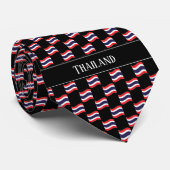 Welliges Thailand-Flaggenmuster  Krawatte (Gerollt)