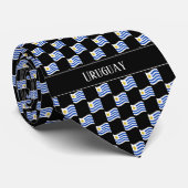 Welliges Uruguay-Flaggenmuster Krawatte (Gerollt)