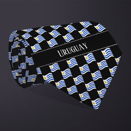 Welliges Uruguay-Flaggenmuster Krawatte