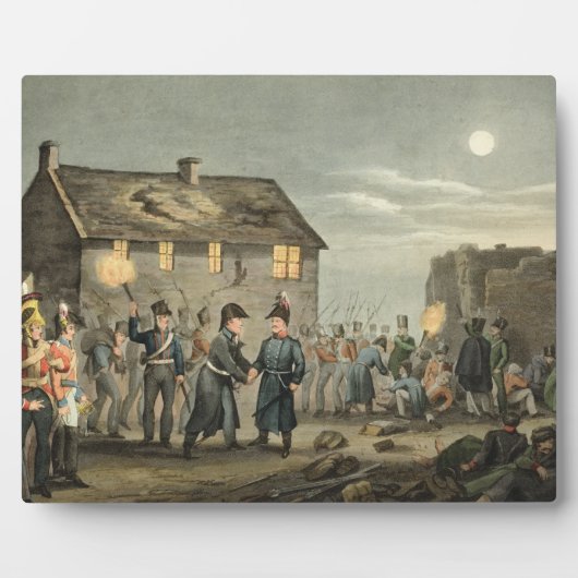 Wellington and Blucher Meeting by Accident Fotoplatte (Vorderseite)