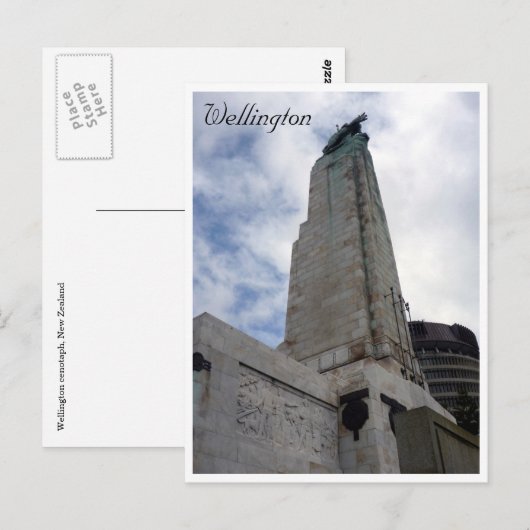 Wellington Cenotaph Postkarte (Vorne/Hinten)