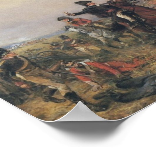 Wellington in Waterloo Poster (Ecke)