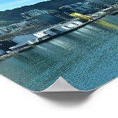 Wellington - Neuseeland City Skyline Poster (Ecke)