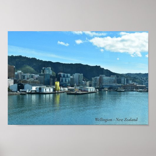 Wellington - Neuseeland City Skyline Poster (Vorne)
