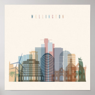 Wellington, Neuseeland   City Skyline Poster