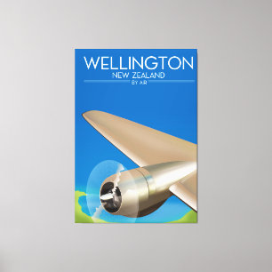 Wellington Neuseeland Flugposter Leinwanddruck