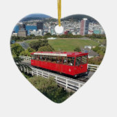 Wellington, Neuseeland Landschaftliche Weihnachtss Keramikornament (Vorne)