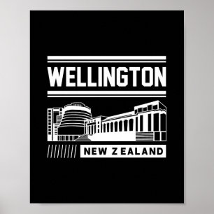 Wellington Neuseeland Moderne Typografie-Design Poster