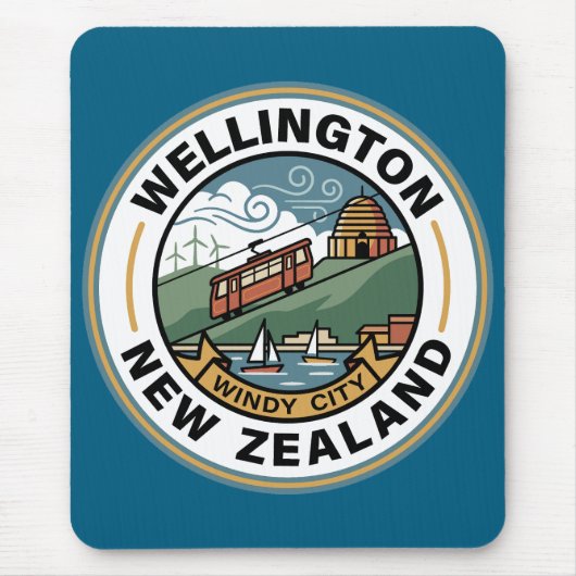 Wellington Neuseeland Mousepad (Vorne)