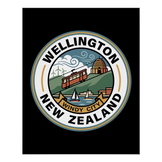 Wellington Neuseeland Poster (Vorderseite)