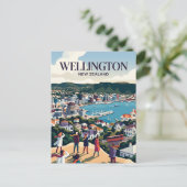 Wellington Neuseeland Postkarte (Stehend Vorderseite)