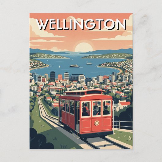 Wellington Neuseeland Postkarte (Vorderseite)