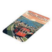 Wellington Neuseeland Postkarte Magnet (Linke Seite)