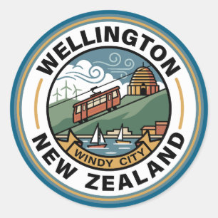 Wellington Neuseeland Runder Aufkleber