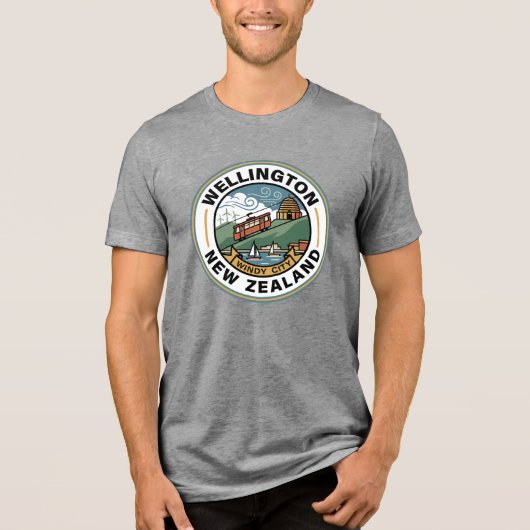 Wellington Neuseeland Tri-Blend Shirt (Vorderseite)