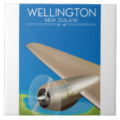 Wellington New Zealand Air Poster Fliese (Vorderseite)