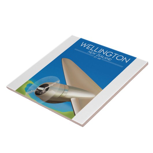 Wellington New Zealand Air Poster Fliese (Seite)