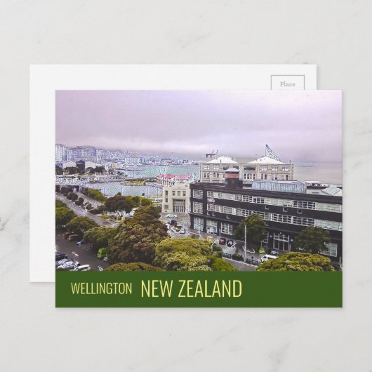 Wellington New Zealand Hauptstadt city travel Postkarte (Vorne/Hinten)