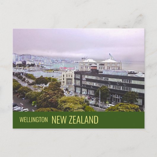 Wellington New Zealand Hauptstadt city travel Postkarte (Vorderseite)
