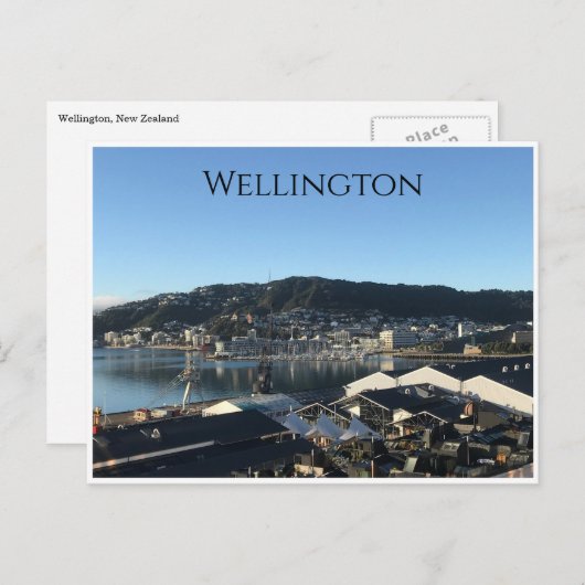 Wellington new zealand postkarte (Vorne/Hinten)