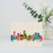 Wellington New Zealand Skyline Postkarte (Stehend Vorderseite)