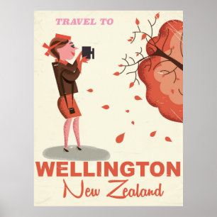 Wellington New Zealand Vintages Reiseplakat Poster