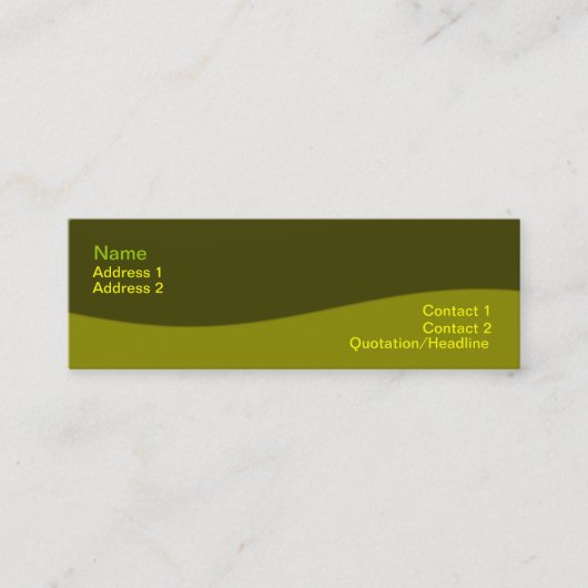 Wellness Business Card Mini Visitenkarte (Vorderseite)