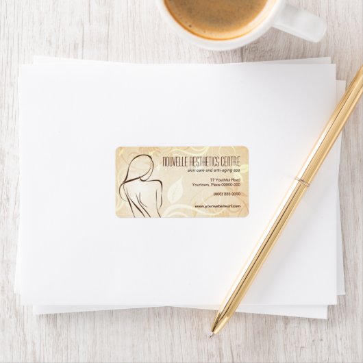 Wellness-Center-Adressetikett für verführerische K Adressaufkleber (Insitu)