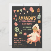 Wellness-Center-Akkuläres Kindergeburtstag-Party Einladung (Vorderseite)