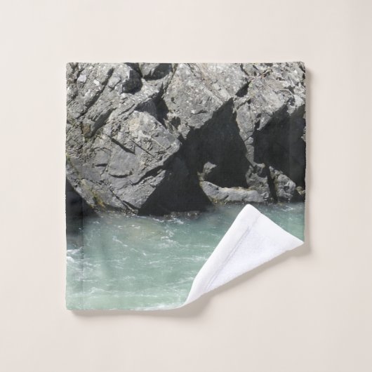 Wellness-Center aus hellgrünem Granit Badhandtuch Set (Waschlappen)