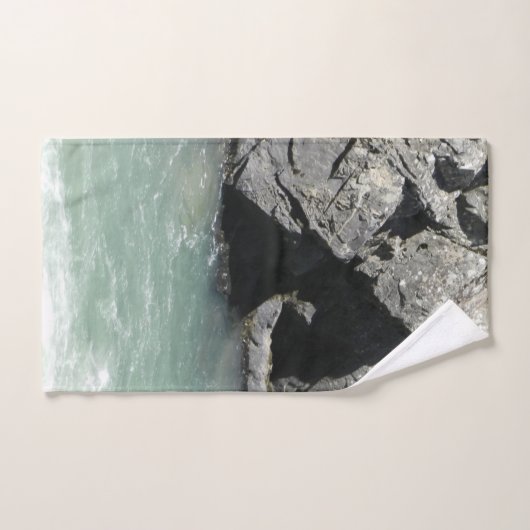 Wellness-Center aus hellgrünem Granit Badhandtuch Set (Handtuch)