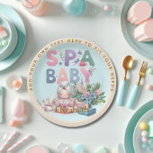 Wellness-Center Baby Dusche Party Geschirr Pappteller