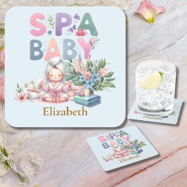 Wellness-Center Baby Dusche Party Geschirr Rechteckiger Pappuntersetzer