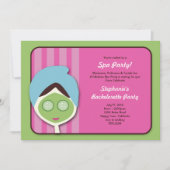 Wellness-Center Bachelorette oder Einladung (Vorderseite)