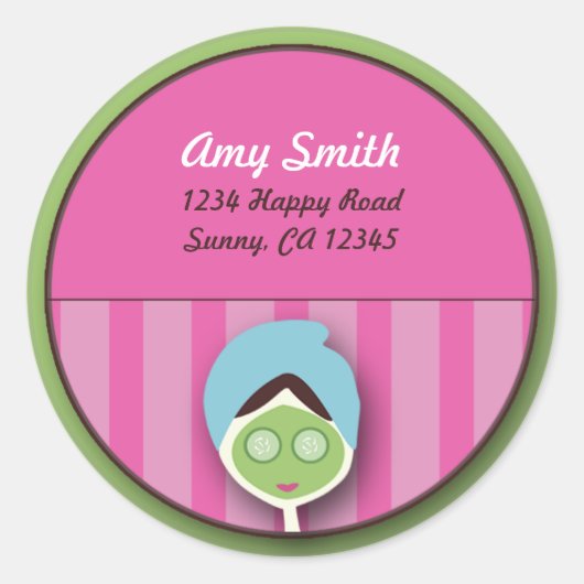 Wellness-Center Bachelorette oder Siegel zum Gebur Runder Aufkleber (Vorderseite)