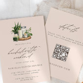 Wellness-Center Bachelorette QR-Code Einladung