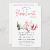 Wellness-Center Bachelorette Weekend Brautparty Einladung (Vorne/Hinten)