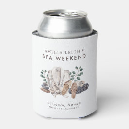 Wellness-Center Bachelorette Wochenende Einladung Dosenkühler