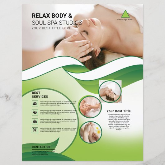 Wellness-Center & Beauty Care Salon Flyer (Vorderseite)