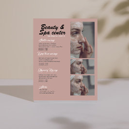 Wellness-Center Beauty Center in Rosa und Schwarz Flyer